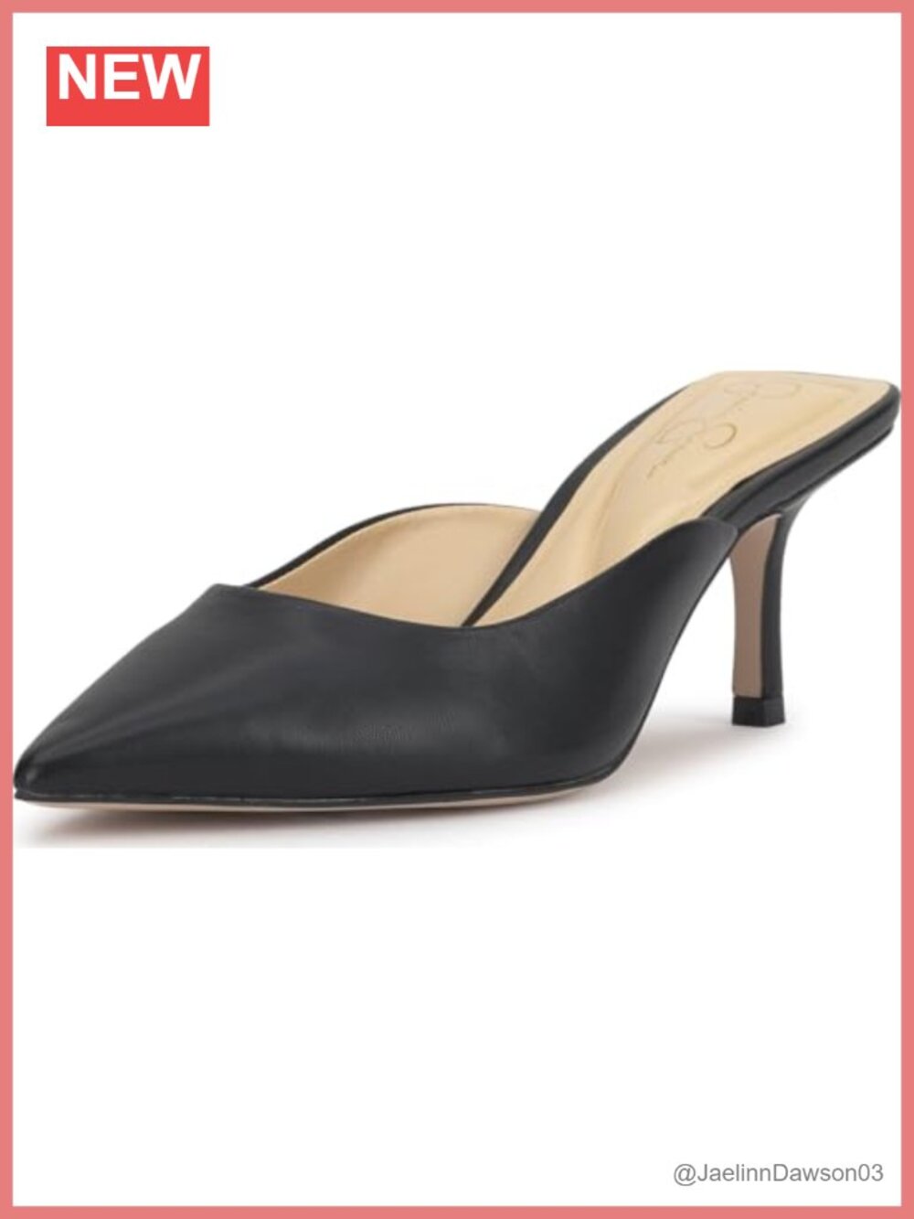 Faux Leather Mule with Stiletto Heel Slingback Pointed Toe Slip-On Pump